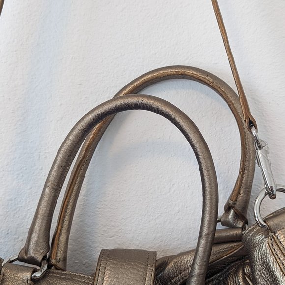 Michael Kors Gold purse/bag/satchel medium size - Picture 5 of 9